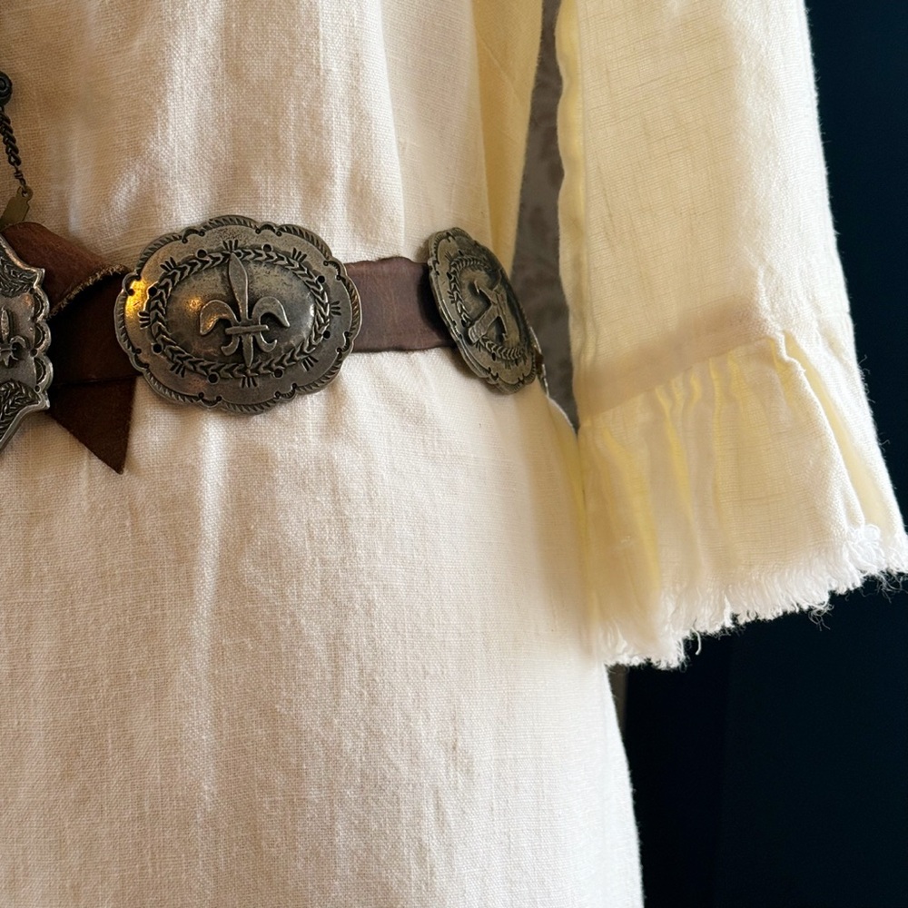 Rustic Linen Dress - Handmade - Picture 4 of 6